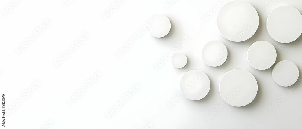 Abstract Geometric Design With White Circles Abstract Geometric Design With White Circles