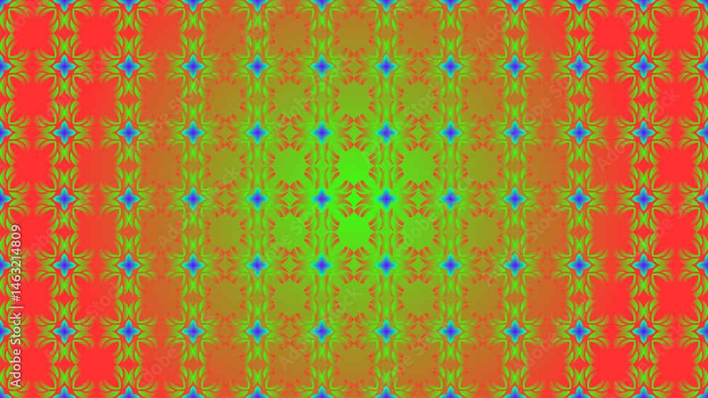 Emerald Fire Tessellation - Luminous Florets in a Vivid Contrast Emerald Fire Tessellation - Luminous Florets in a Vivid Contrast