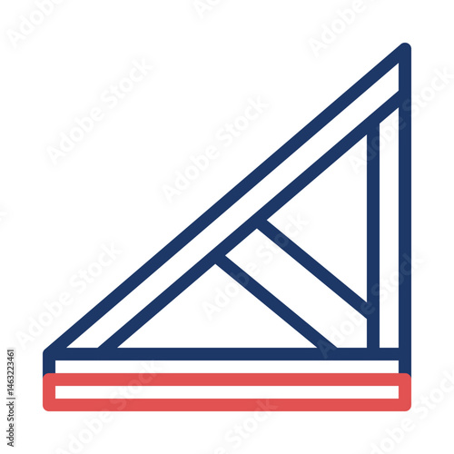 Geometric representation displaying a structural framework, showcasing angular design