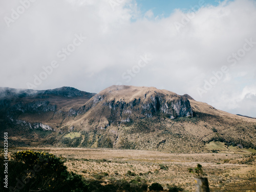 mountain landscape with clouds