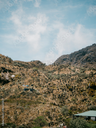 mountain landscape with blue sky