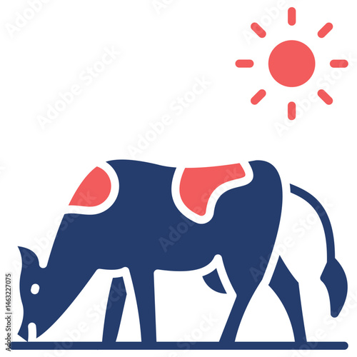 Cow glyph color icon