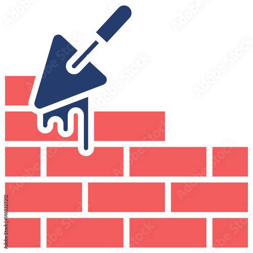 Trowel glyph color icon