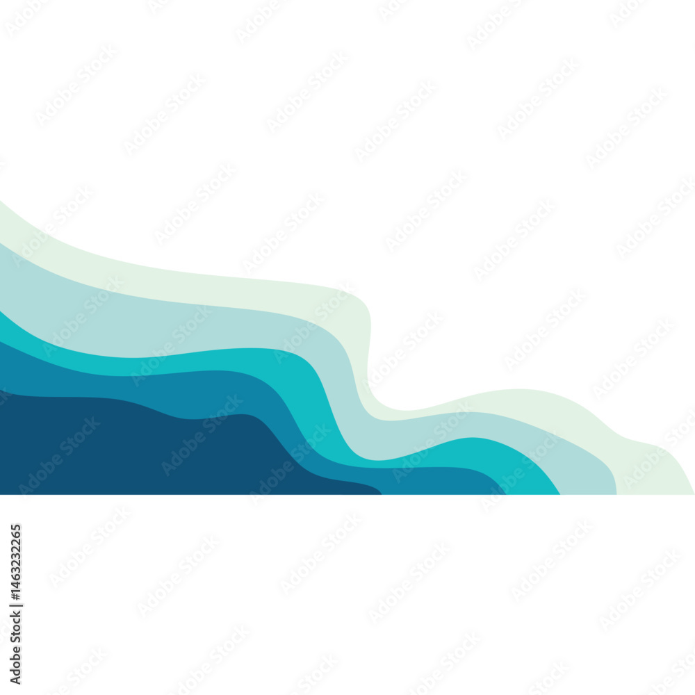 Fototapeta premium Blue ocean wave corner