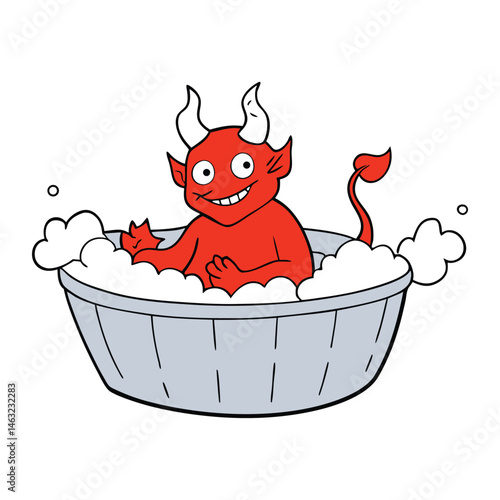 A devil-bath concept is a fiery, intense scene, symbolizing purification or transformation through chaos. It features vivid reds, blacks, and fiery elements to evoke power and mystery.
