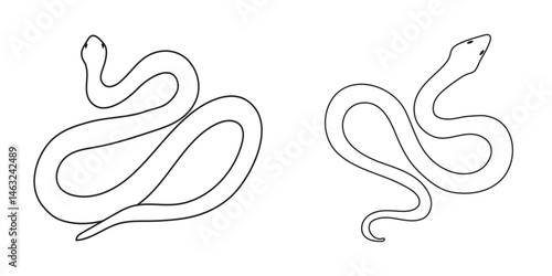 Snake icon, logo isolated on white background.
