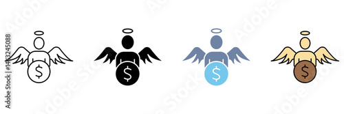 angel investor concept line icon. Simple element illustration.