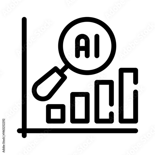 business intelligence line icon