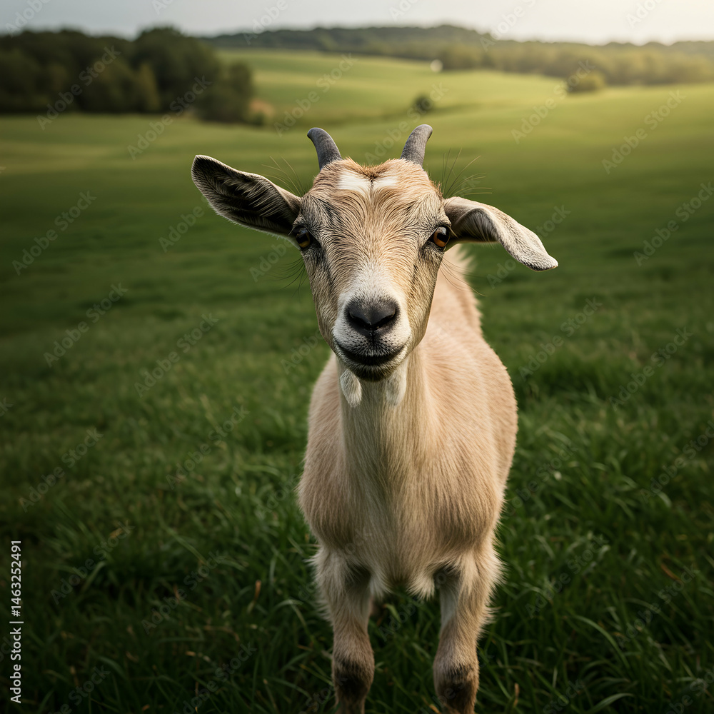 Goat in Green Pasture Goat in Green Pasture