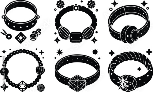 DIY Bracelet Kit silhouette vector