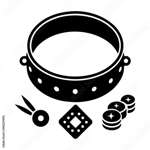 DIY Bracelet Kit silhouette vector