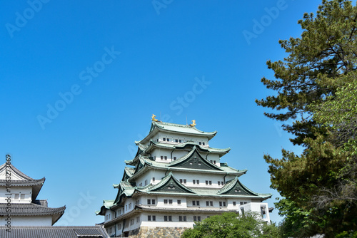 快晴の空に映える名古屋城天守閣