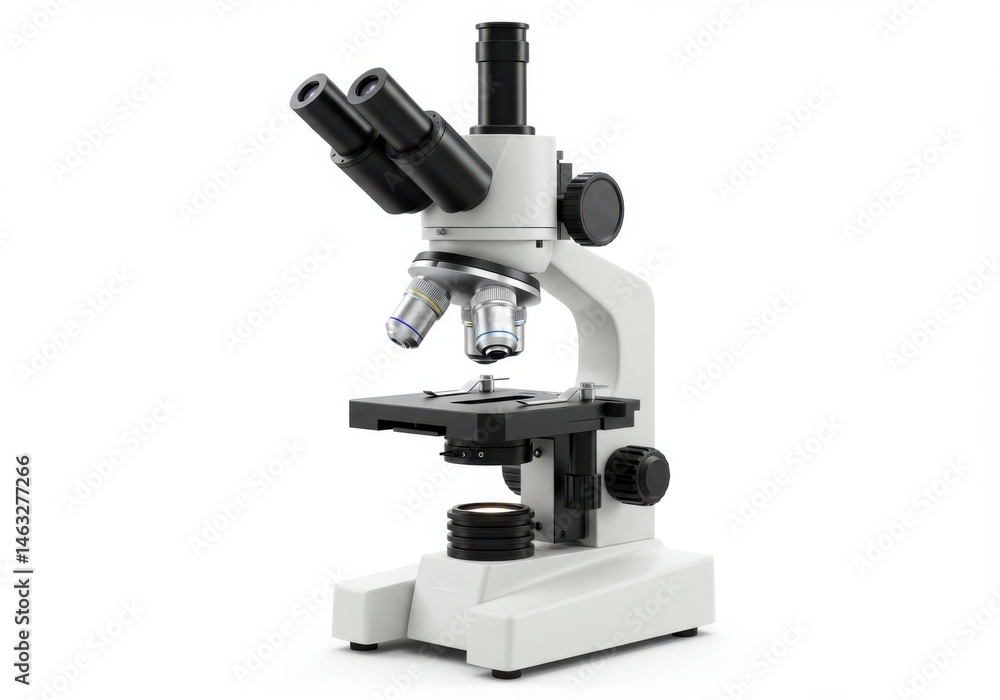 A microscope on a bright background A microscope on a bright background
