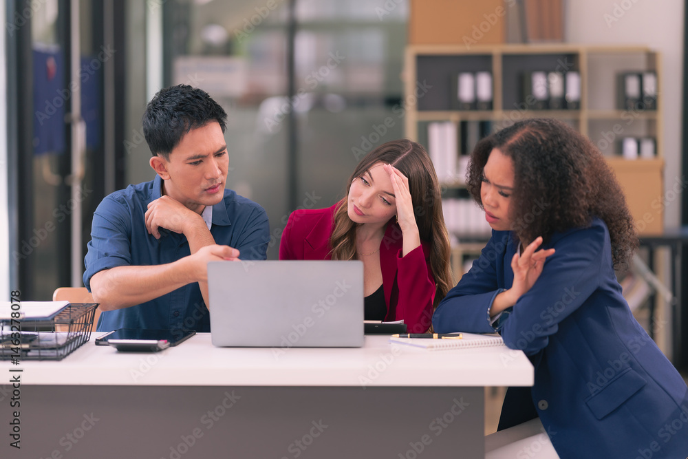 A group of businessmen discussing investment and business growth, showing the results of successful teamwork. A group of businessmen discussing investment and business growth, showing the results of successful teamwork.