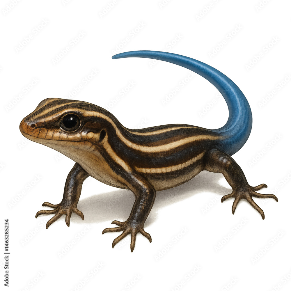 Naklejka premium Five Lined Skink Portrait