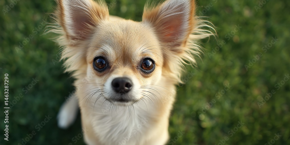 A Charming Cream Colored Dog Looking Directly At The Camera A Charming Cream Colored Dog Looking Directly At The Camera