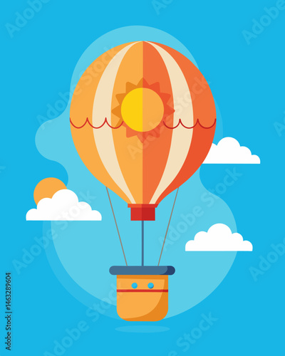 The air inside the balloon remained a comfortable temperature thanks to the consistent flow of solarheated air.. Vector illustration