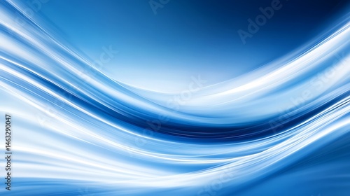 Abstract blue and white flowing waves