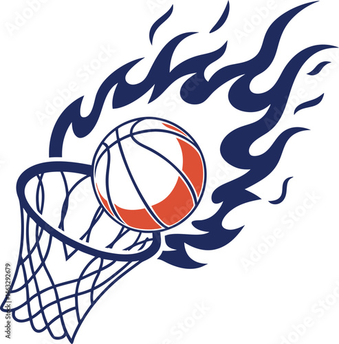 basketball hoop and ball