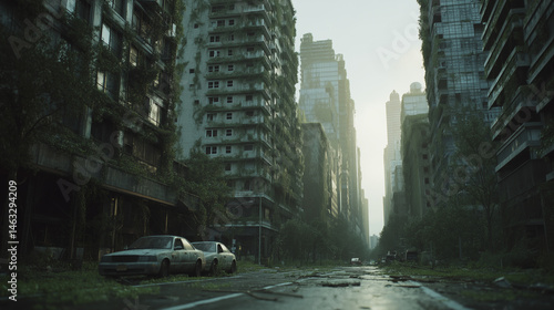 Fototapeta Naklejka Na Ścianę i Meble -  post apocalyptic city