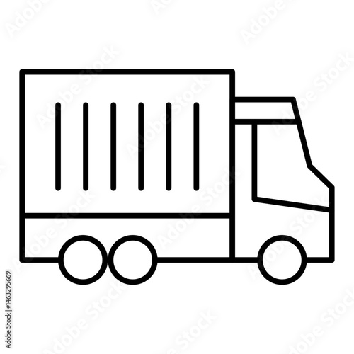 Delivery Truck Line Drawing