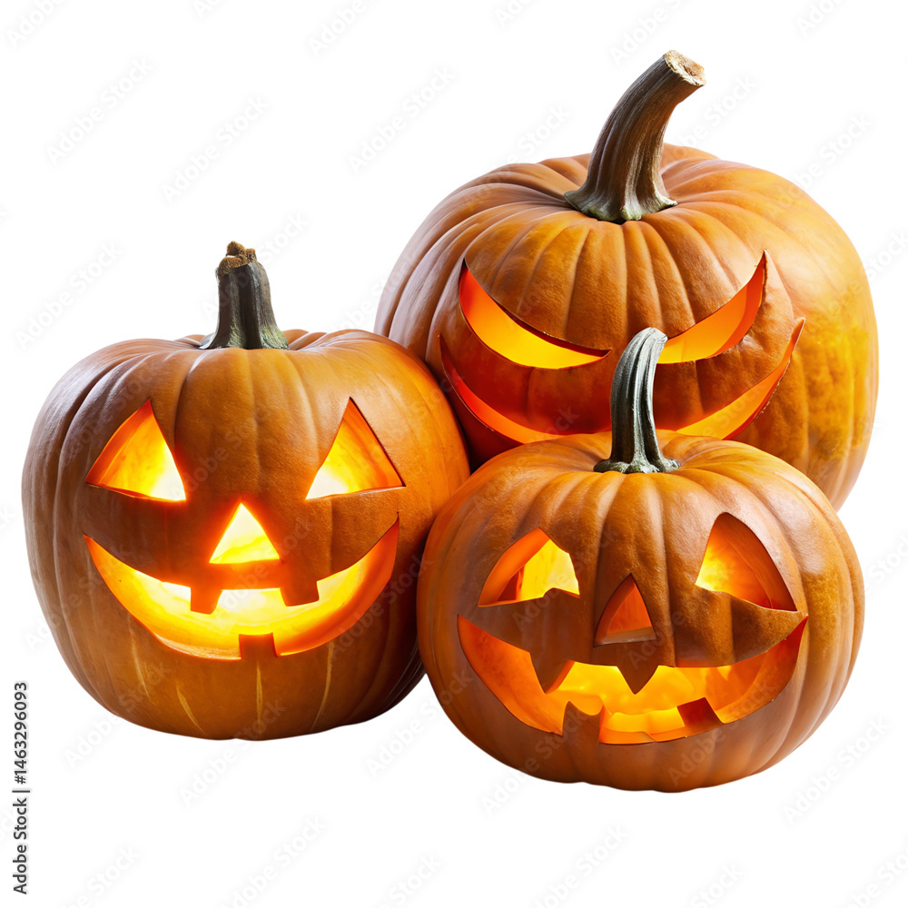 Jack o lantern pumpkin isolated on transparent background. Jack o lantern pumpkin isolated on transparent background.