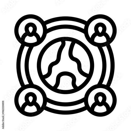 globe line icon
