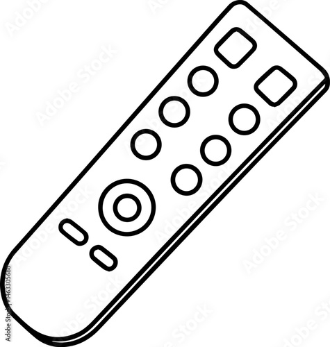 remote control outline vector illustration, line art