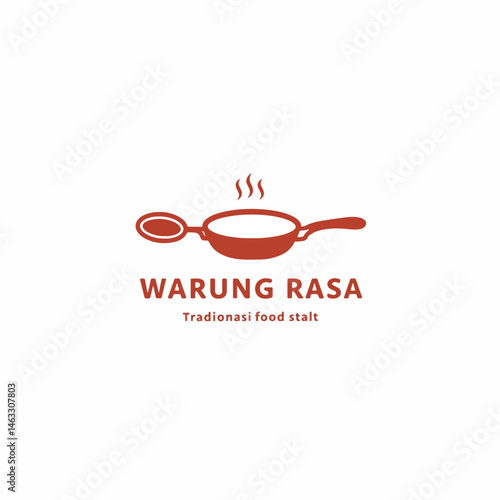 Warung Rasa: Traditional Indonesian Food Stall and Wok Cooking Logo

