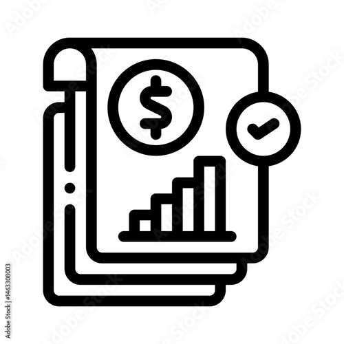 financial statements line icon
