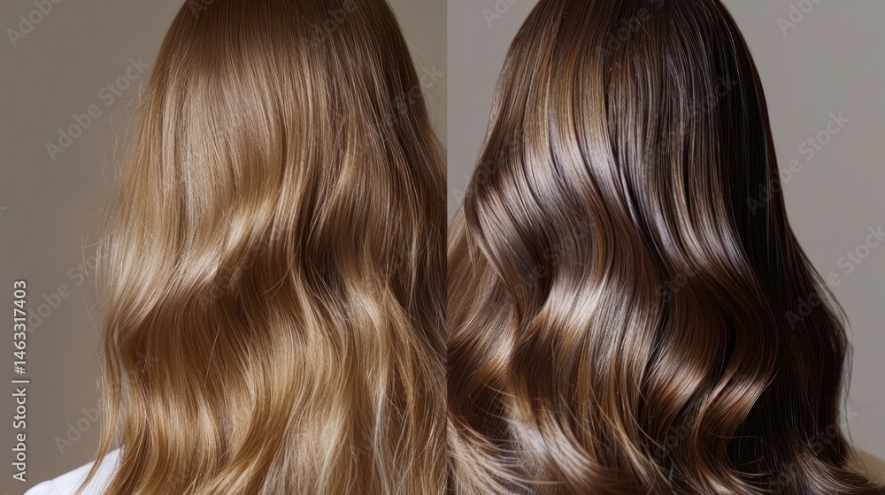 Fototapeta premium Hair color transformation