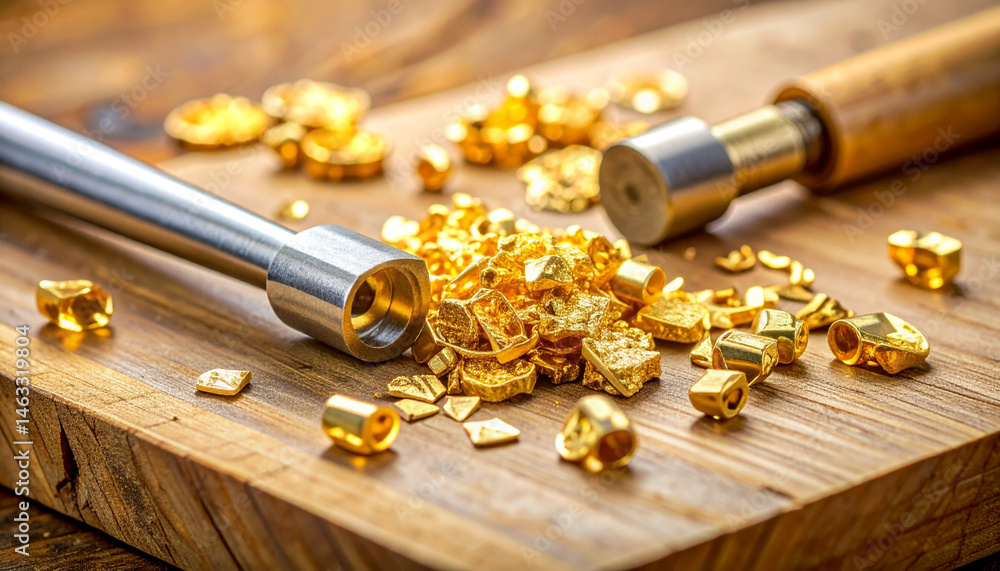 custom made wallpaper toronto digitalGoldsmith crafting process artisan workshop photography wood surface close-up precious materials