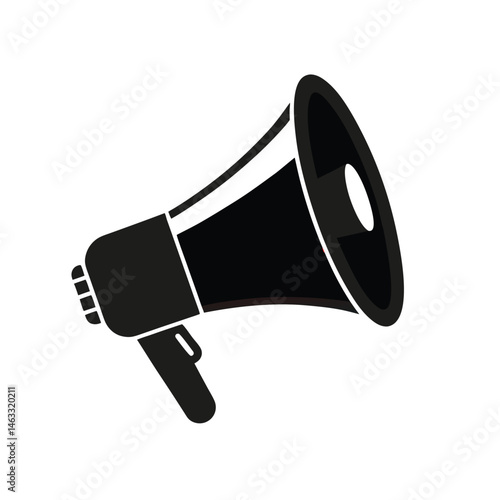 Megaphone Isolated on White Background – Communication and Announcement Device for Marketing or Public Speaking