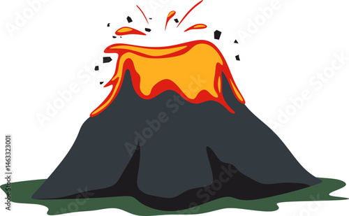 Volcano Illustration