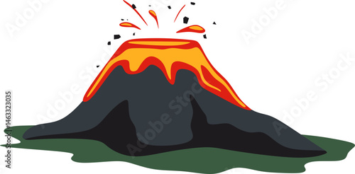 Volcano Illustration