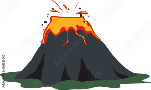 Volcano Illustration