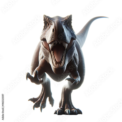Cute 3D dinosaur isolated on white background