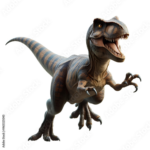 Cute 3D dinosaur isolated on white background