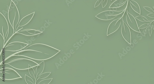 Muted sage green background with subtle textured pattern