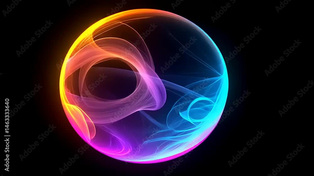 Abstract sphere of swirling colors Abstract sphere of swirling colors