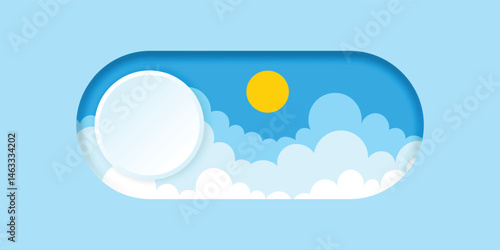 light day mode Toggle switch button. icon for user landscape interface decoration