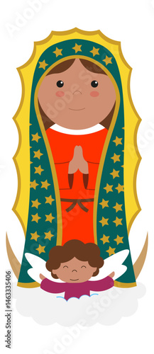 Nossa Senhora Aparecida Padroeira do Brasil Ilustração fofa
