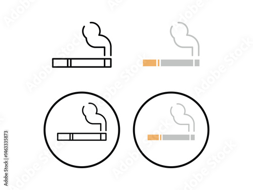 Forbidden smoking sign symbol icon design vector isolated transparent background