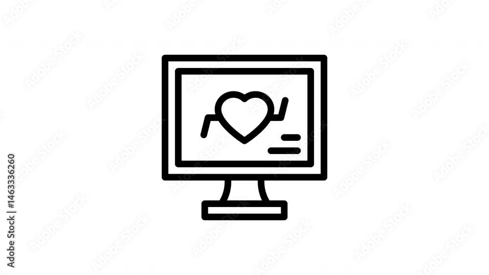 heart rate monitor animated icon heart rate monitor animated icon