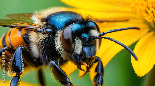 macro photo, polarizing bee