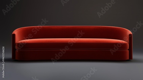Elegant Curved Velvet Sofa in Rich Tones