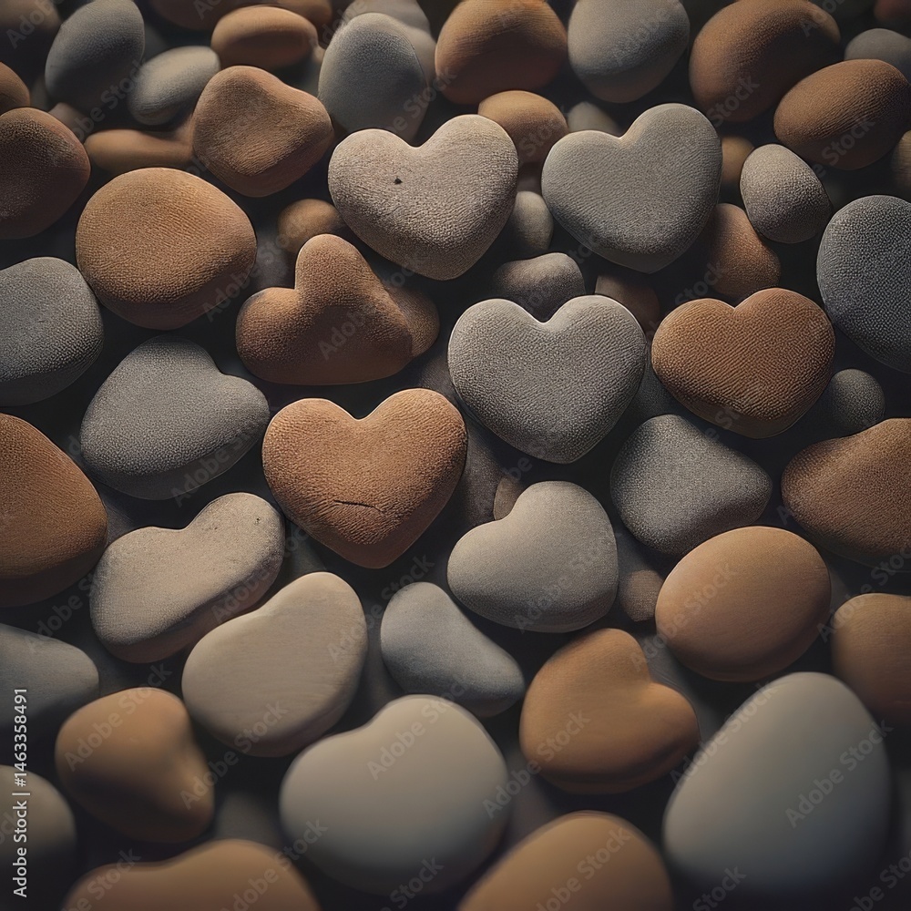 Obraz premium heart shaped stones