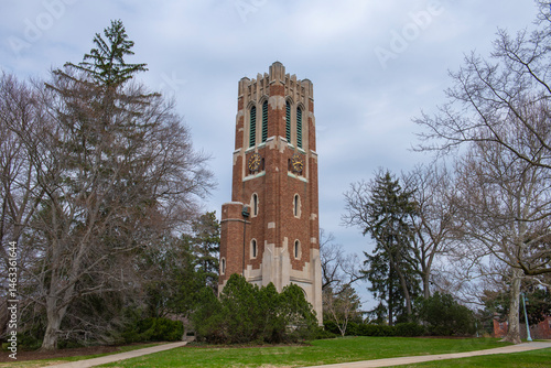 Beaumont Tower in Michigan State University in East Lansing, Michigan MI, USA. 