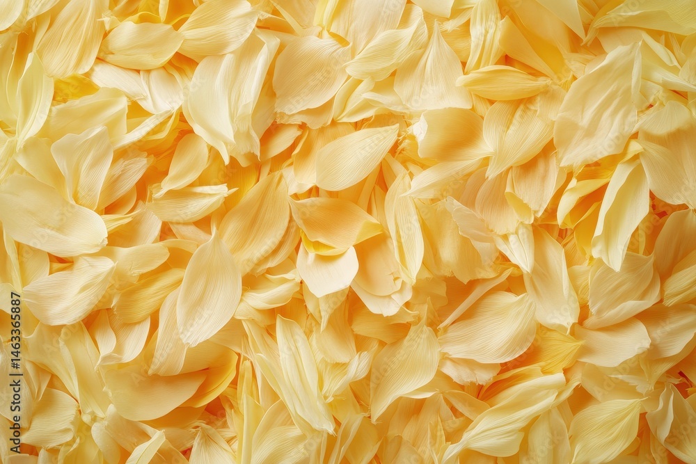 Close-up view of many light yellow flower petals. Close-up view of many light yellow flower petals.