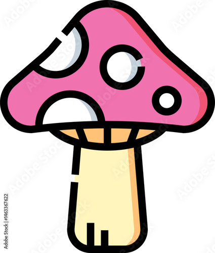 mushroom illustration on a white background     